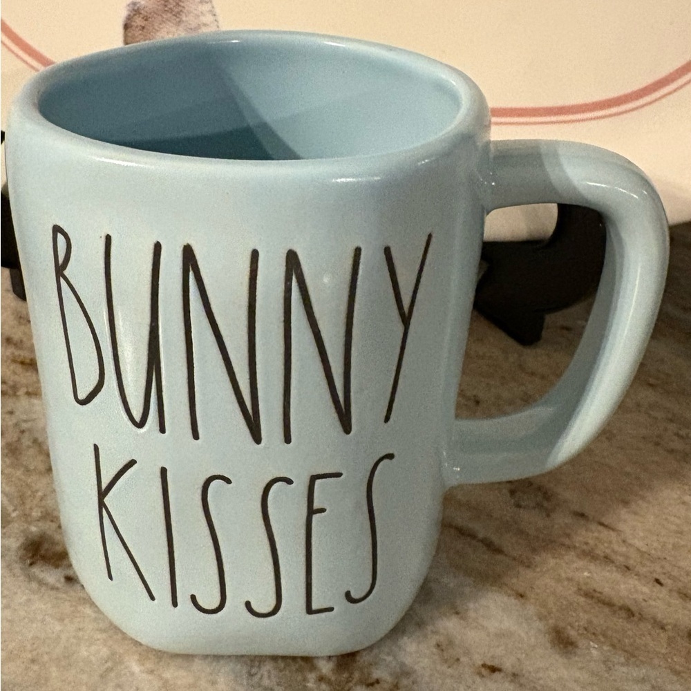 Rae Dunn BLUE Bunny Kisses Mug